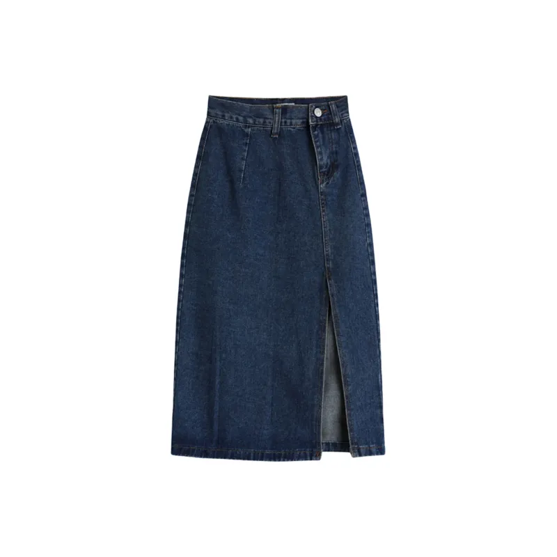 GTLA Denim Long Skirts Women's Blue-0