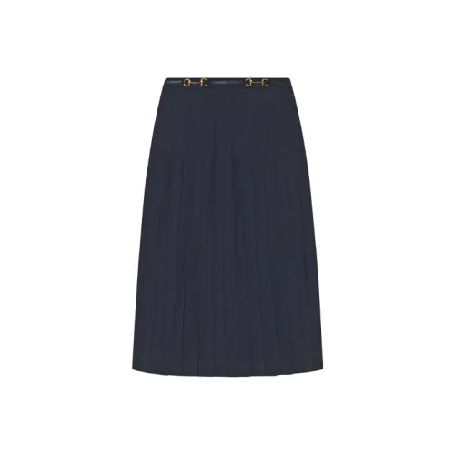 GUCCI Casual Long Skirts Women's Blue