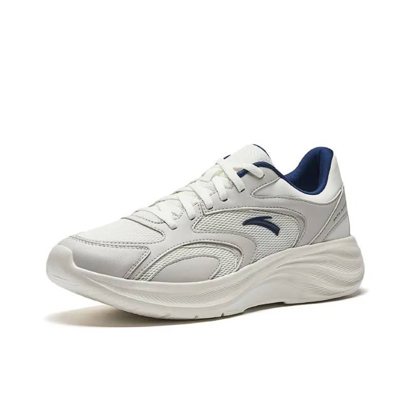 Anta Star Cloud 2 Wear resistant, Lightweight, Breathable, And Non slip. Low Top Casual Running Shoes Men's White Gray-1