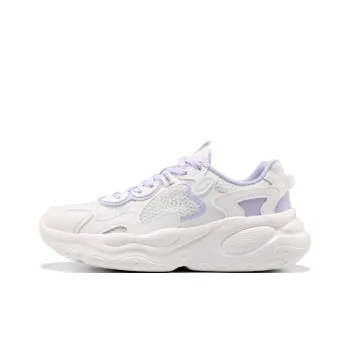 361° Yunshu Cushioning Abrasion Resistant Lightweight Low Top Casual Running Shoes Women's White Purple