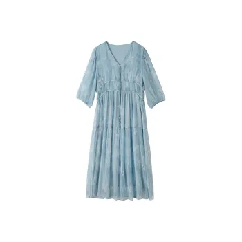To The West Short Sleeved Dress Women's Blue