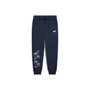 PUMA ESSENTIALS+ FLORAL VIBES Knitted Sweatpants Women's Blue