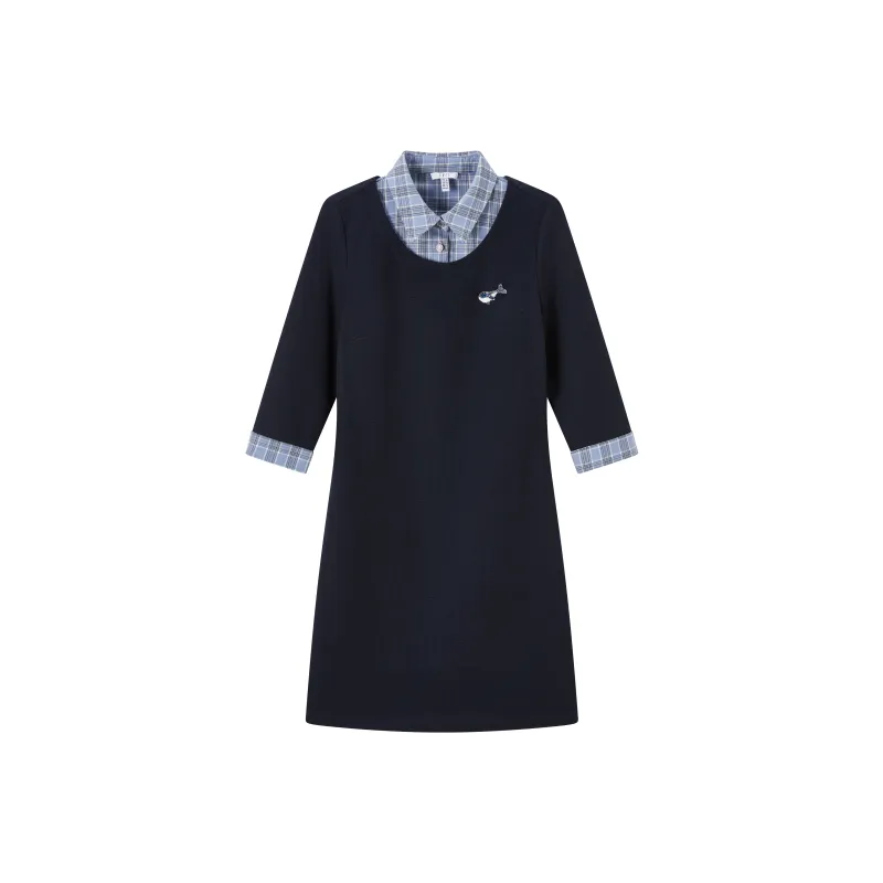 FINITY Long Sleeved Dresses Women's Navy Blue-0