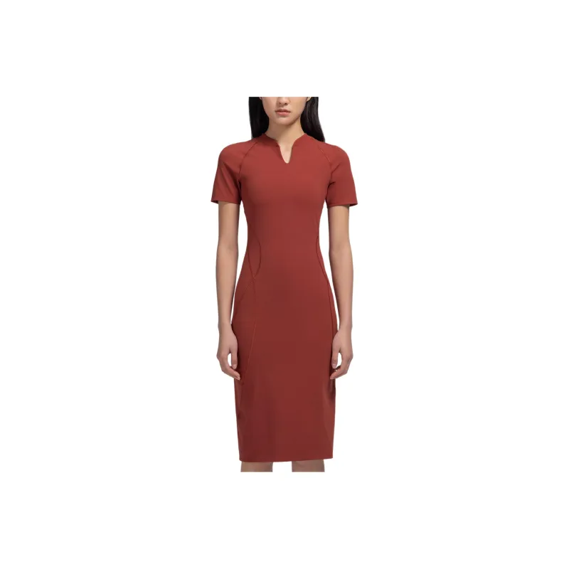 Lululemon Short Sleeved Dress Women's Orange-0