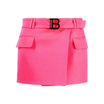 BALMAIN Casual Short Skirts Women's Rose Red