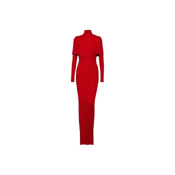 BALMAIN Pleated Knit Dress