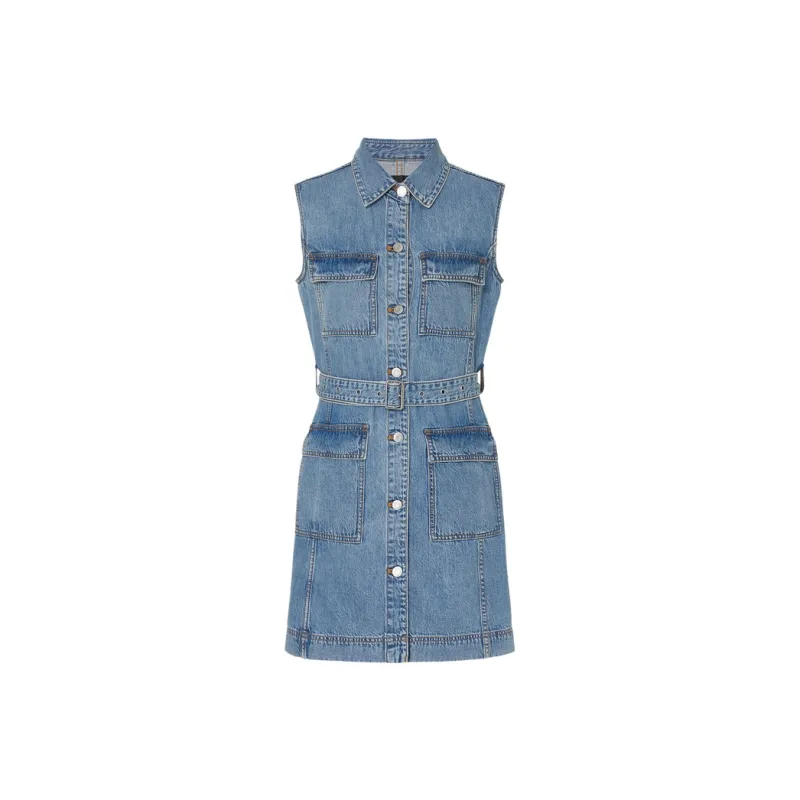 MOCO Sleeveless Dress Women's Denim Blue-0