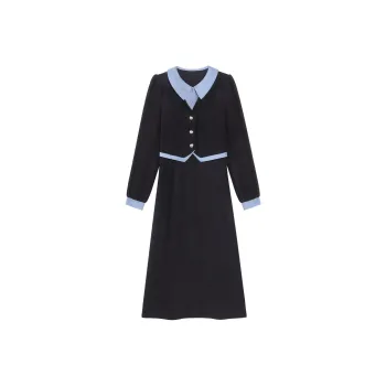 Alxnan Long Sleeved Dresses Women's Black