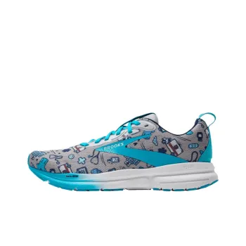 Brooks Trace 4 Low Top Running Shoes Women's Gray Blue