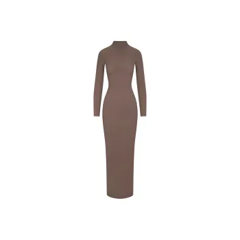 SKIMS SOFT LOUNGE TURTLENECK LONG DRESS Long Sleeved Dress Women's Amethyst/Amethyst