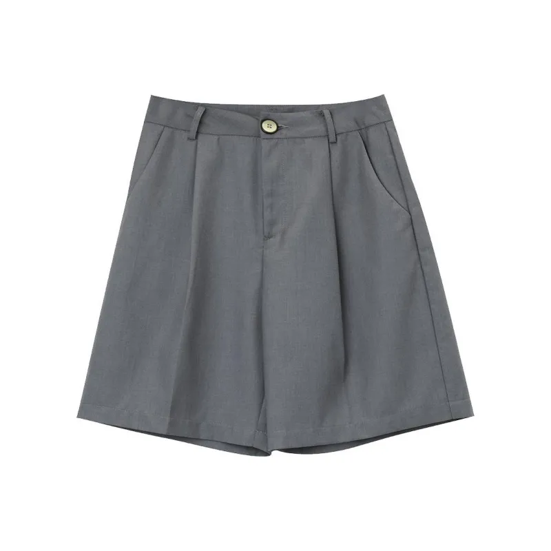 NAWAIN Casual Shorts Women's Gray-0