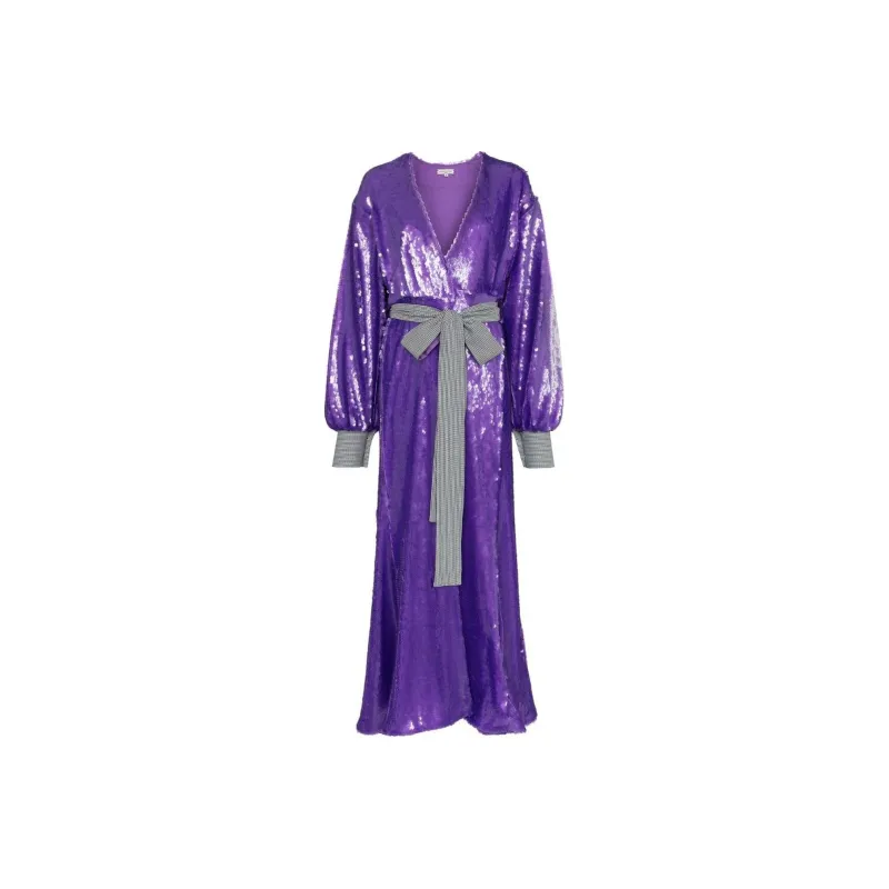 NATASHA ZINKO Sequin Embellished Maxi Robe Dress-0