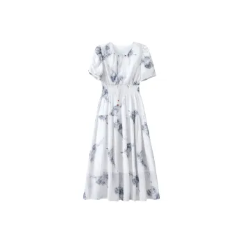 AHDO Short Sleeved Dress Women's Gray