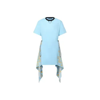 LOUIS VUITTON Scarf Insert T-Shirt Dress