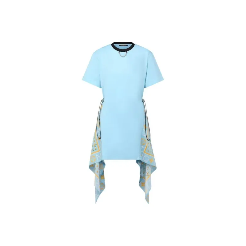 LOUIS VUITTON Scarf Insert T-Shirt Dress-0
