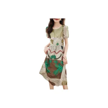 Mo Han Yi Mei Short Sleeved Dresses Women's Multicolor