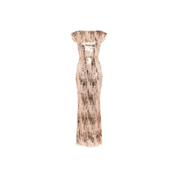 Talbot Runhof Sequined Cap sleeve Gown