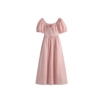 EIDOLON GRAIN Short Sleeved Dress Women's Cherry Blossom Pink