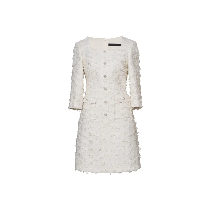 ROEYSHOUSE Long Sleeved Dresses Women's Ecru-0