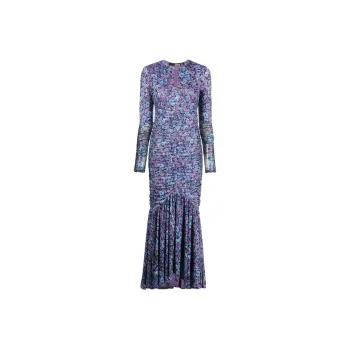 Rotate Long-Sleeved Dresses Women's Blue Purple