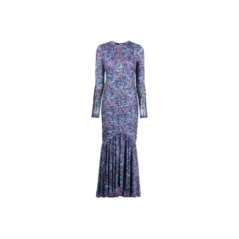 Rotate Long-Sleeved Dresses Women's Blue Purple-0