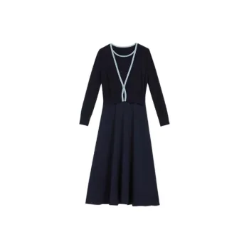 Yiner Long Sleeved Dresses Women's Deep Sea Blue