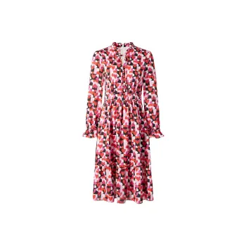 JZ. ANNAKRO Long Sleeved Dress Women's Floral Maroon