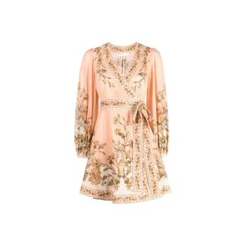 Zimmermann Chintz Wrapped Mini Dress