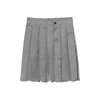 Vetements Casual Short Skirts Women's Gray