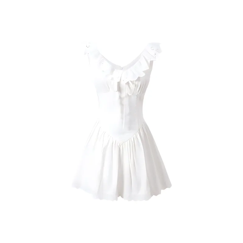ABBY GODDESS Short Sleeved Dresses Women's White-0