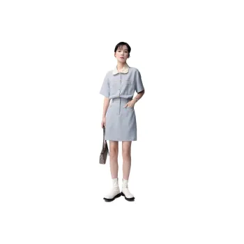 Gui'er Short-Sleeved Dresses Women's Light Blue