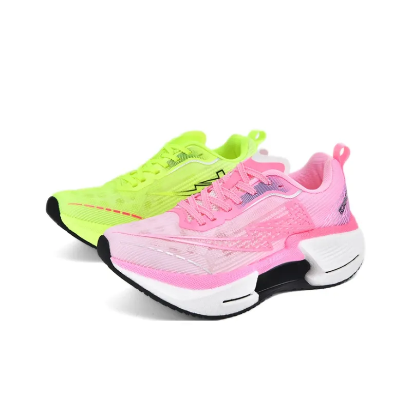 KZANSI Low Top Running Shoes Unisex Pink Green-2