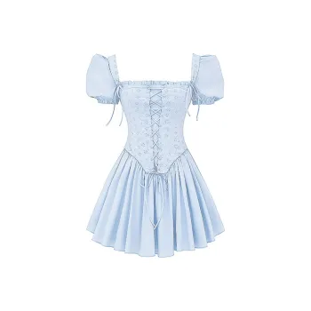 HOUSE OF CB SS23 Maribel Collection Short Sleeved Dresses Women's Light Blue