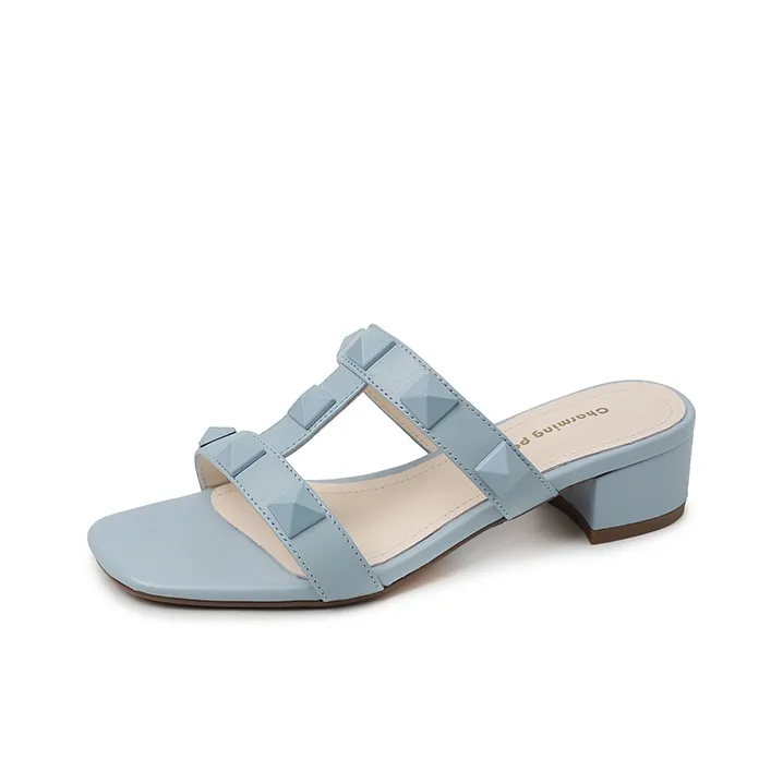 RAPHAEL SONA Stud Quiet Slide Slippers Women's-4