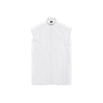 Balenciaga Sleeveless Dress Loose Fit Style Women's White