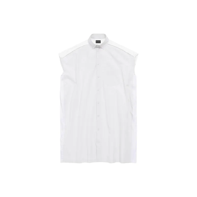 Balenciaga Sleeveless Dress Loose Fit Style Women's White-0