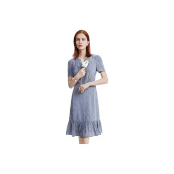 FINITY Short Sleeved Dresses Women's Blue With Print