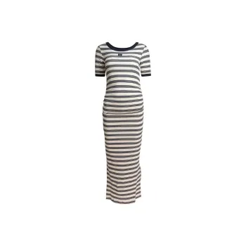 GANNI Striped Maxi T Shirt Dress