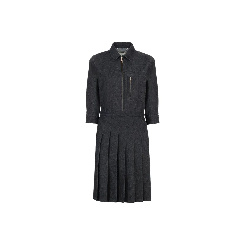 FENDI Long-Sleeved Dresses Women's Blue-0