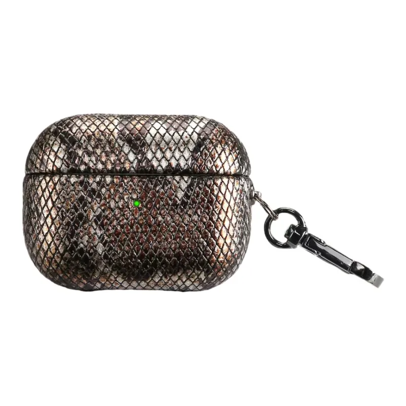Baohuguang Compatibility Apple AirPods 1/2/3/4/Pro/Pro 2 PC Fashion Minimalist Style Snakeskin Print Headphone Cases-3