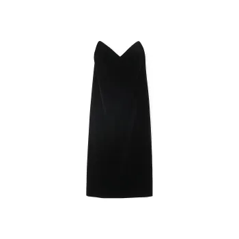 LOEWE Bustier Dress In Cotton Velvet Black