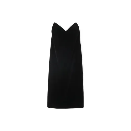LOEWE Bustier Dress In Cotton Velvet Black