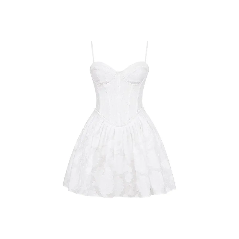 HOUSE OF CB NERISSA Slip Dress Women's White/White-5