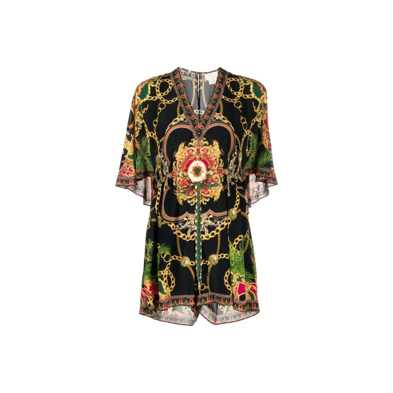 Camilla Jealousy And Jewels Silk Playsuit-0