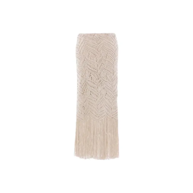 Brunello Cucinelli Crochet Midi Skirt-0