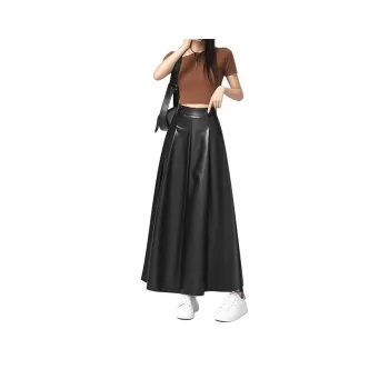 HELEH Leather Long Skirts Women's