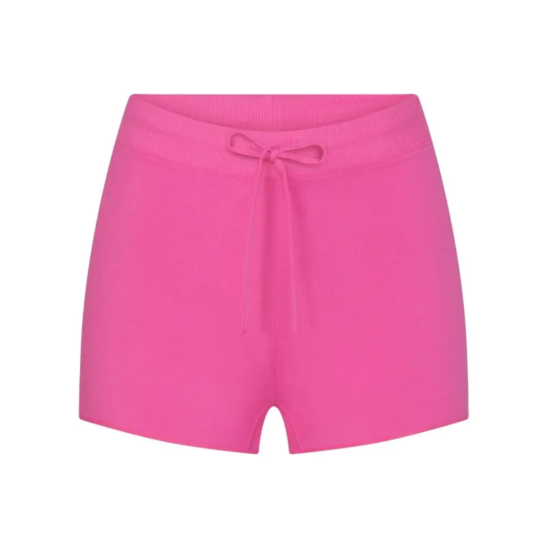 SKIMS Valentine's Day COTTON JERSEY SHORT Casual Shorts Women's HOT PINK/Bright Pink-0