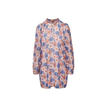 ARITZIA Wilfred Molly Mini Dress Long-Sleeved Dresses Women's Soft Iris Soft Terracotta