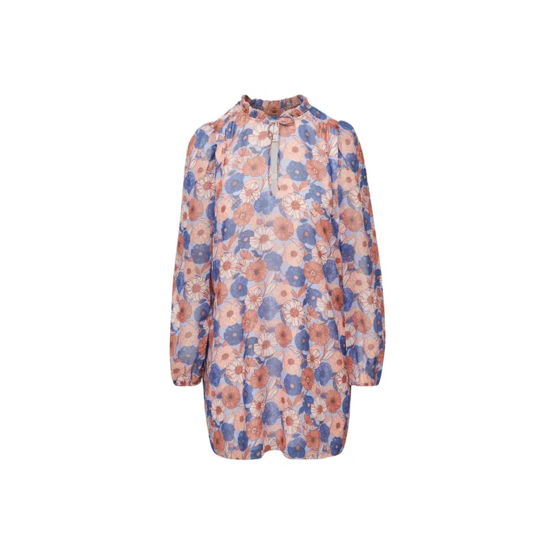 ARITZIA Wilfred Molly Mini Dress Long-Sleeved Dresses Women's Soft Iris Soft Terracotta-0