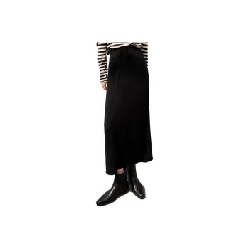 3COLOUR Knit Long Skirts Women's Classic Black